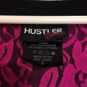 Hustler Hollywood Tops - Hustler Black graphic lace cut out back T-shirt Hustler Hollywood Tops - Hustler Black graphic lace cut out back T-shirt